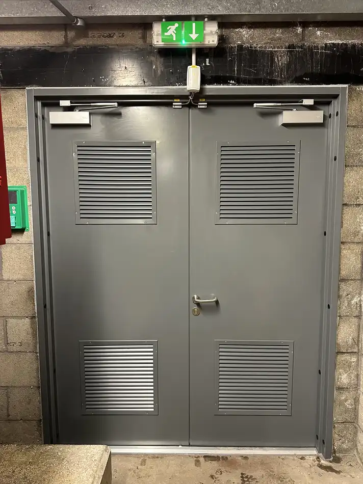 Steel Door Louvered — Fire & Safety