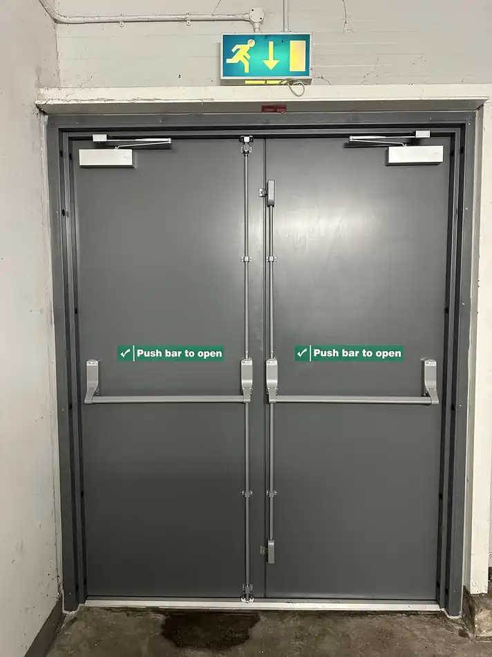 Steel Door Fire Exit — Fire & Safety
